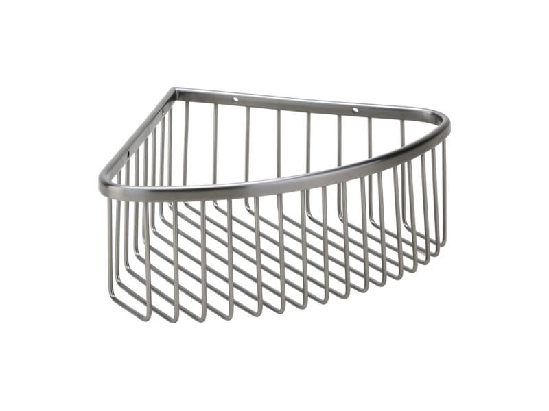 Polička do sprchy rohová, 265×90×205 mm, barva grafit