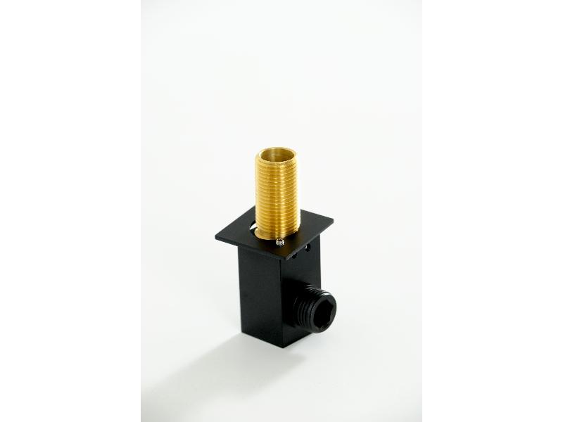 Vývod ze zdi pro ruční sprchu, hranatý, černá barva