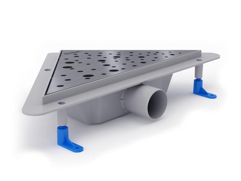 EDGEline - rohový žlab s roštem DROPS - leštěný