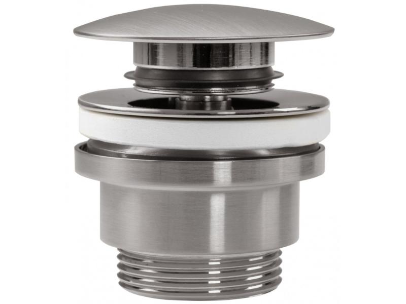 Umyvadlová click/clack zátka, univerzální, nikl broušený