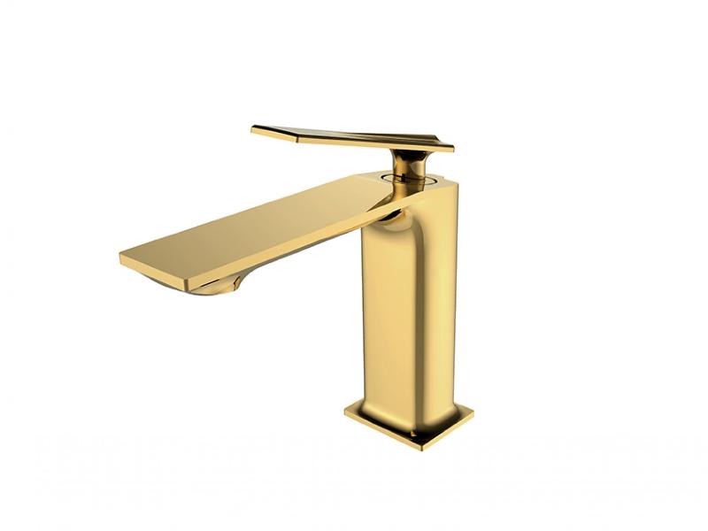 Stojánková umyvadlová baterie, ASPIRA II, zlatá barva (výška 177 mm)