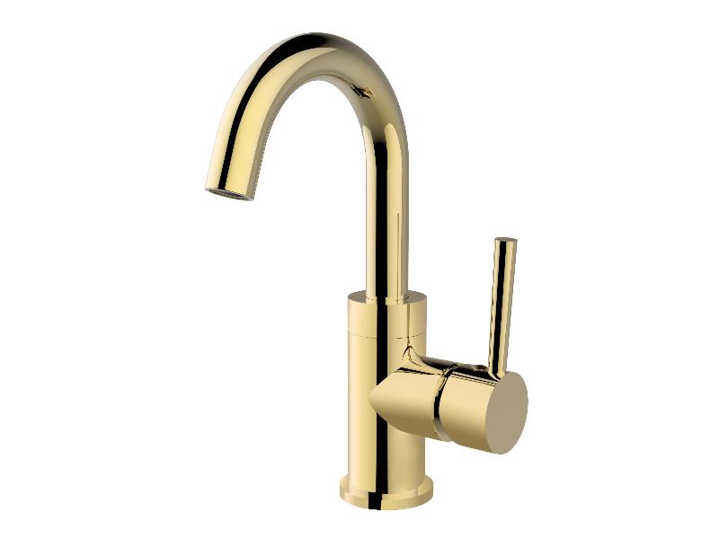 Stojánková umyvadlová baterie, ILLUSION II, zlatá barva (výška 264 mm)