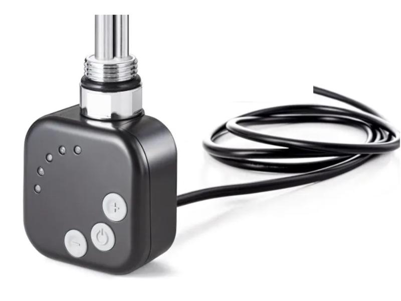 Topná tyč BURGH2RK - elektrická topná tyč, 200W, černá barva, rovný kabel