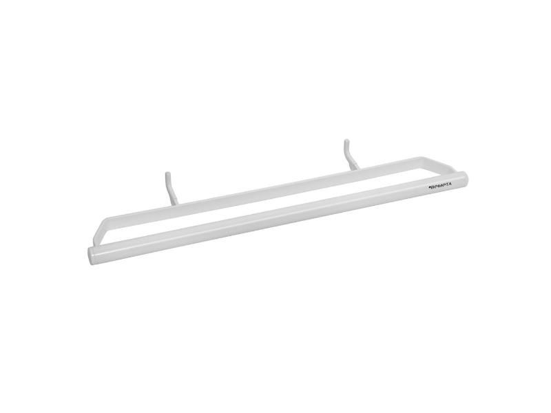 Držák ručníků na otopné těleso SINGLE, 610 × 48 × 140 mm, bílá barva