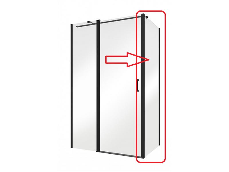 pevné sklo EXO-CH BLACK 90x190 cm, černá barva, čiré sklo