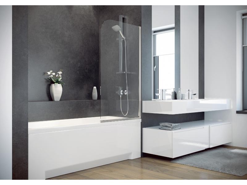 AMBITION 1, vanová zástěna 75 x 130 cm, chrom, čiré sklo