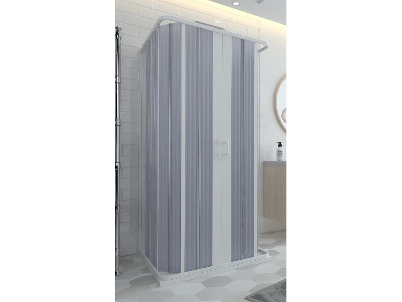 FLEX - SATURNO NEW, sprchová zástěna, 80x90x80x185 cm, zavírání do středu