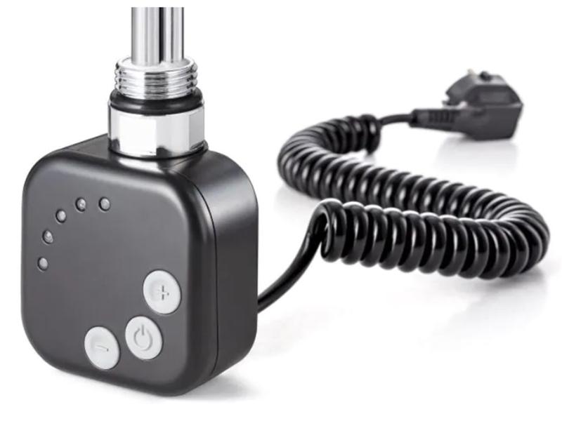 BURGH2 - elektrická topná tyč, 600W, černá barva, kroucený kabel