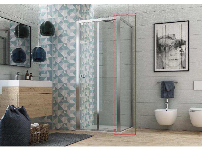 ESSENCE F1C (pevná stěna), 73,5-76x200 cm, (... barva rámu, ... druh skla)