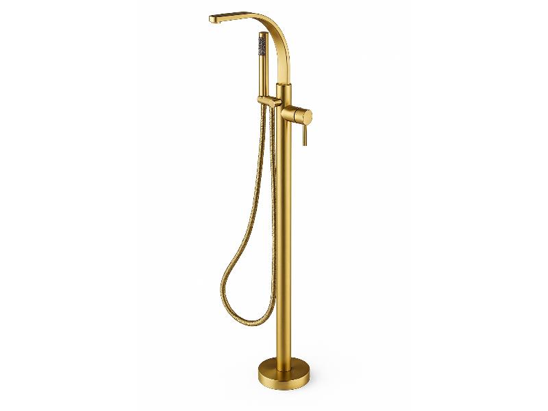 Stojánková vanová baterie DECCO I, zlatá broušená barva (výška 1055 mm)