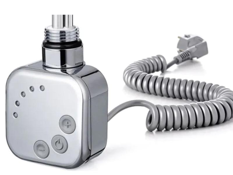 Topná tyč BURGH2 - elektrická topná tyč, 600W, chrom, kroucený kabel