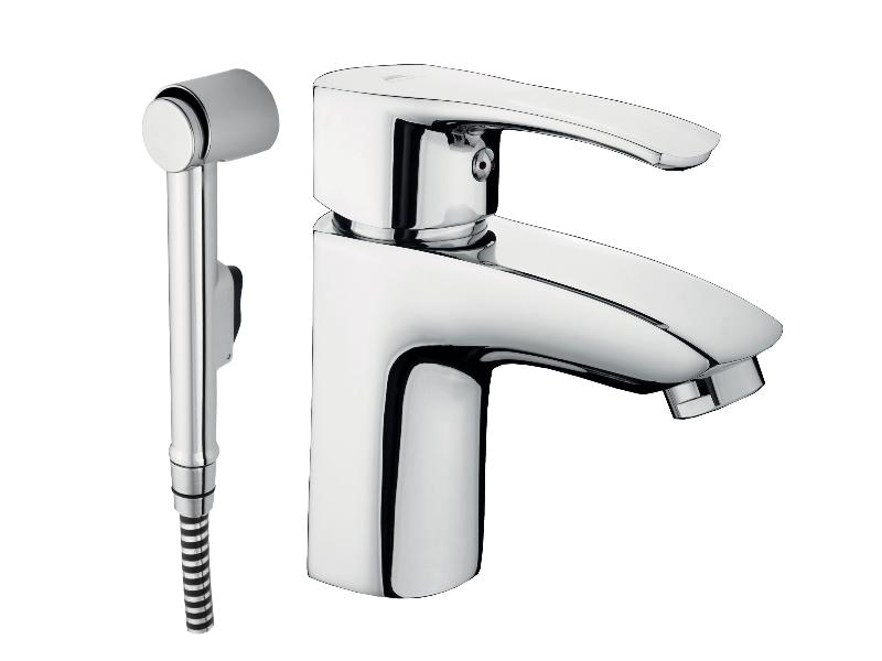 baterie TRENTO-17 umyvadlová stojánková s bidetovou sprškou, chrom