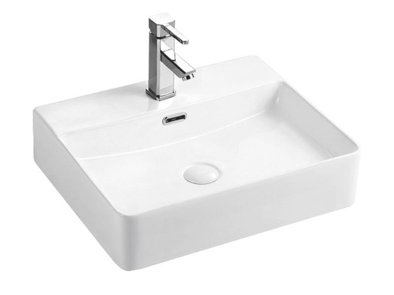 PIENO, keramické umyvadlo, 50x42x12 cm, hranaté
