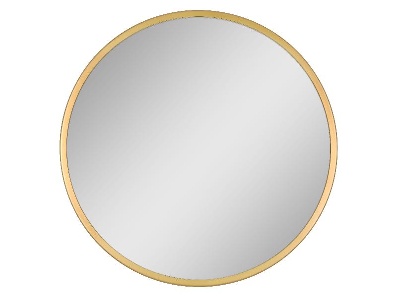 HALLE GOLD - zrcadlo bez osvětlení pr.800, rám - plast (zlatá barva)