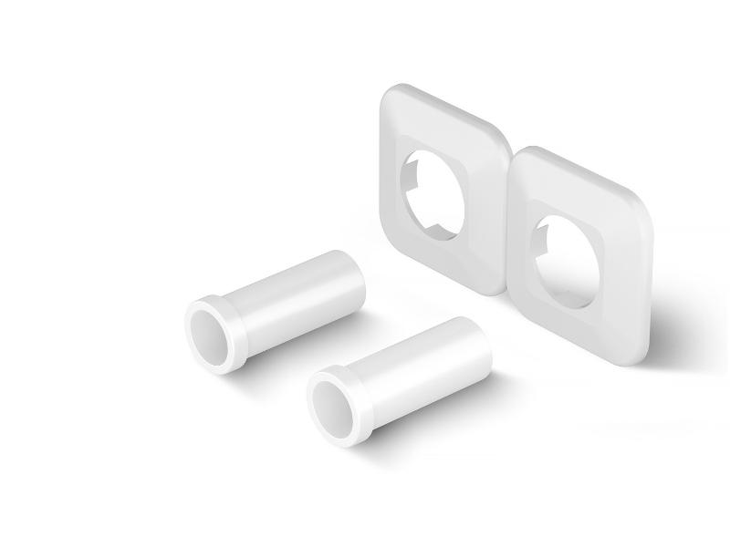 HYBRID, PRIME - rozeta + krytka připojení, bílá barva