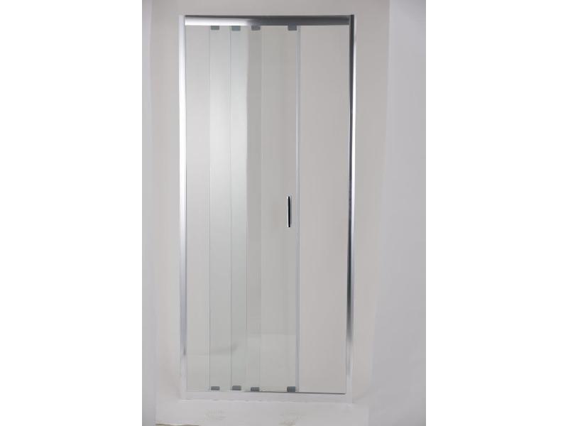 MELIDE, sprchové dveře 3-dílné 100x195 cm, chrom/čiré sklo