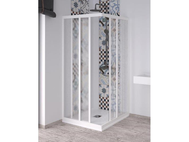 ACRIL - ANGOLO NEW, kout 75x75x190,2 cm, bílá barva/polystyrol