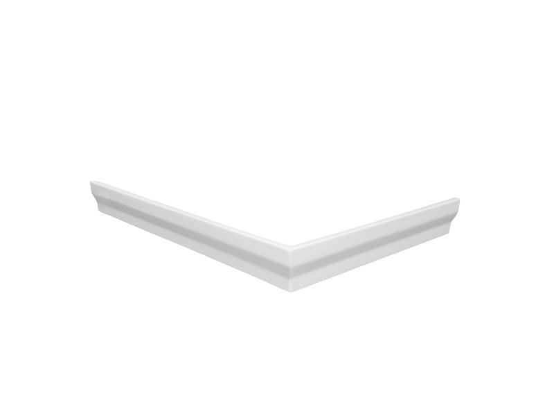 KERMEN, čelní panel k vaničce z litého mramoru, obdelník, 100x80x10 cm, levé provedení