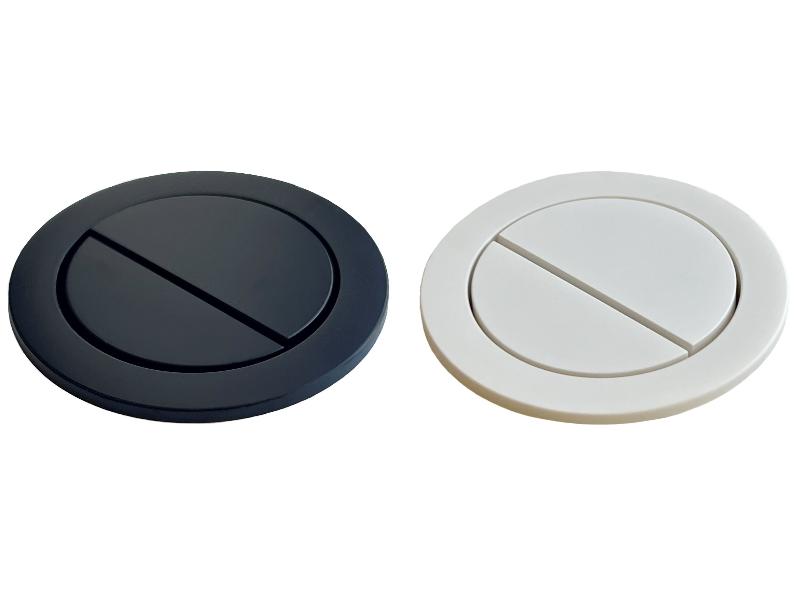 kulaté ploché tlačítko, 4,8 cm , bílá matná