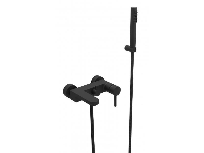 Nástěnná vanová baterie s příslušenstvím DECCO, černá barva