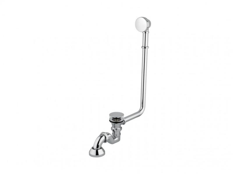 Kovový vanový sifon s přepadem, chrom (Otylia, Olaya)