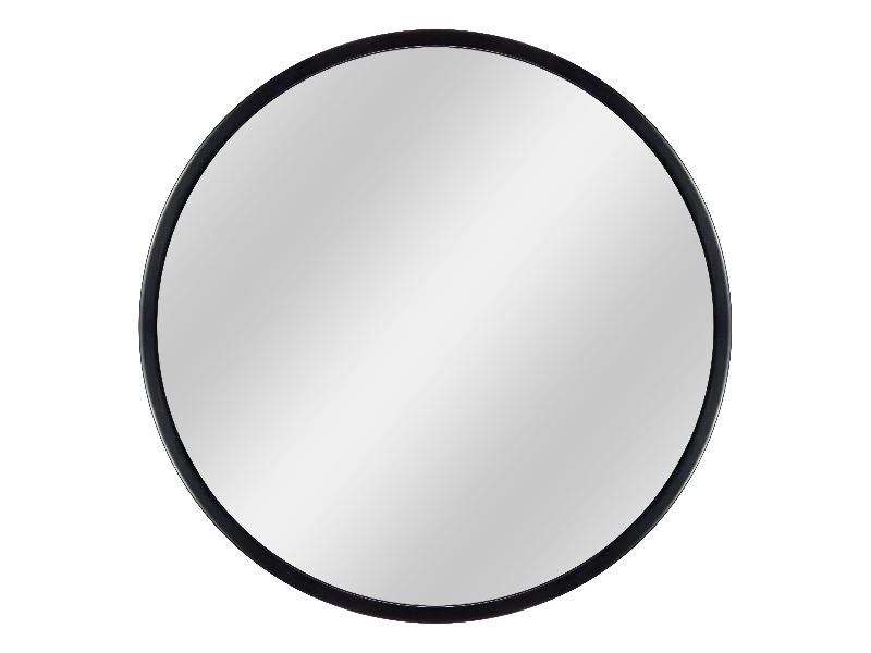 HALLE BLACK - zrcadlo bez osvětlení pr.700x25 mm, rám - plast (černá barva)