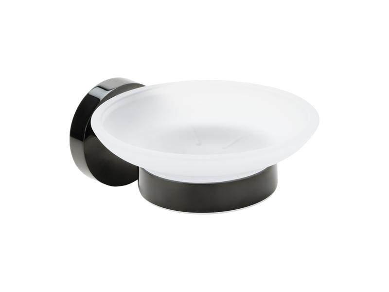 Mýdlenka skleněná, 110×55×129 mm, barva hematit