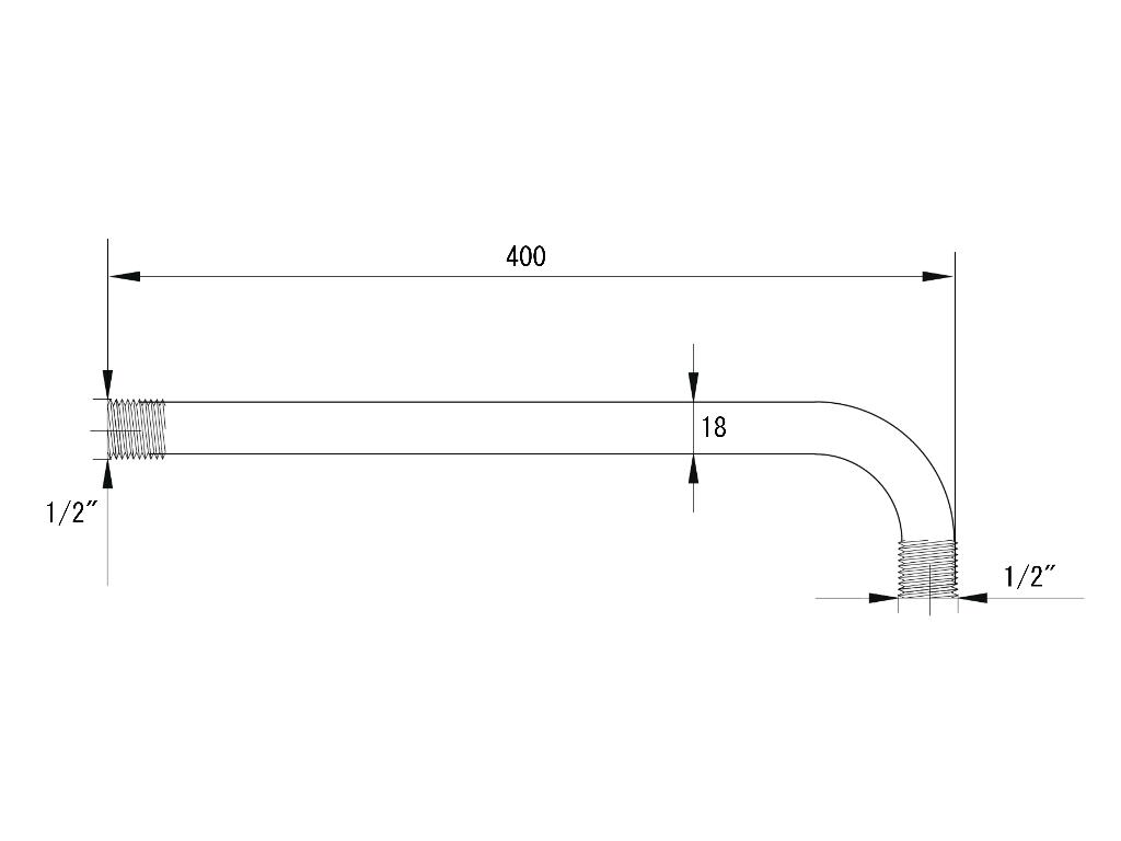 29174-drzak-hlavove-sprchy-ze-zdi-new-kulaty-delka-400-mm