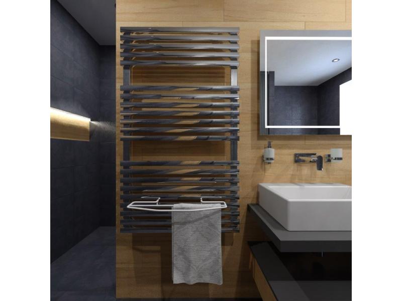 Držák ručníků na otopné těleso, 600 × 80 × 220 mm, bílá barva