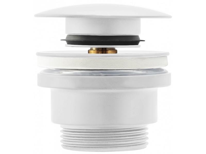 Umyvadlová click/clack zátka, univerzální, bílá