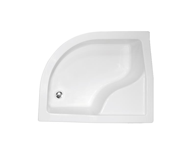MAXI, hluboká asymetrická sprchová vanička 100x80x24 cm, R550, levé provedení