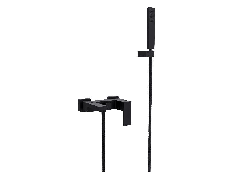 Nástěnná vanová baterie s příslušenstvím MODERN / VARIUM, černá barva