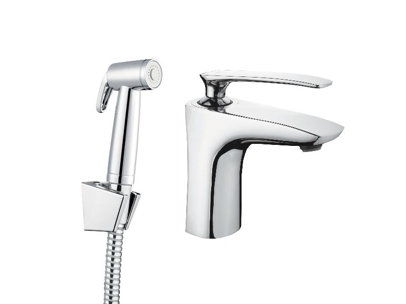 baterie AERO-17 umyvadlová stojánková s bidetovou sprškou