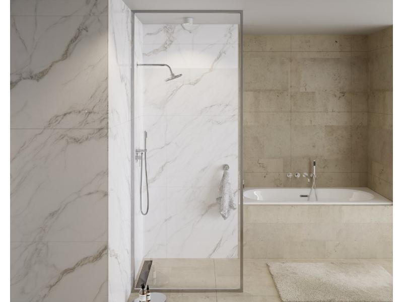 ICON CHROM, 120 × 200 cm, chrom, čiré sklo