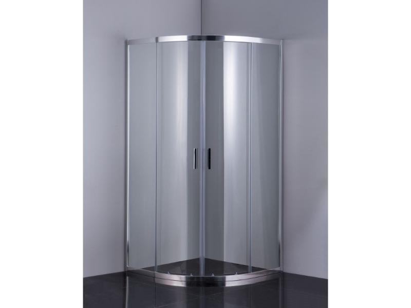 set BARCELONA PLUS, čtvrtkruh R550, 90x90x190 cm, chrom/grape sklo + vanička litý mramor