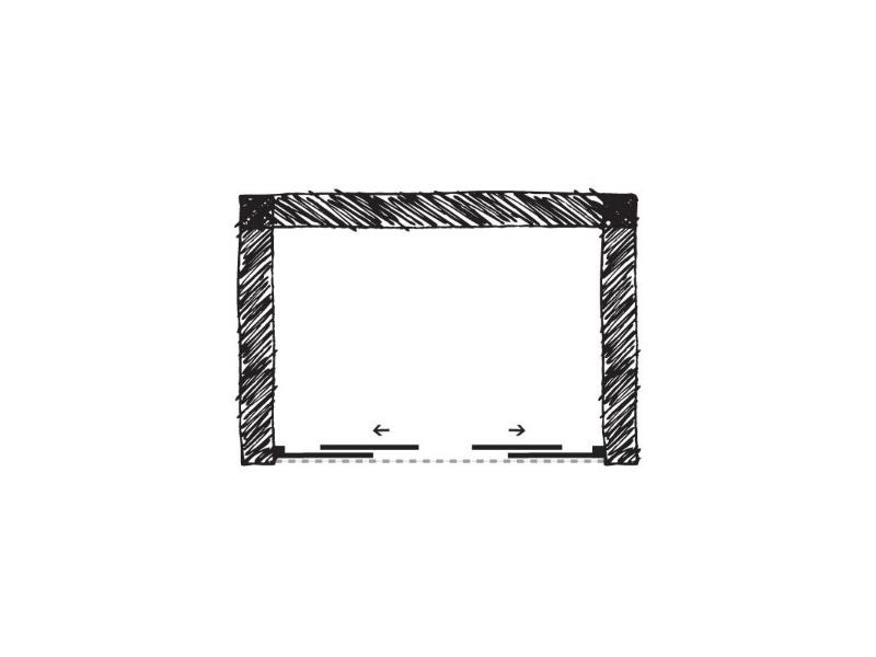VILAR, sprchové dveře 4-dílné 130x190 cm, chrom/čiré sklo