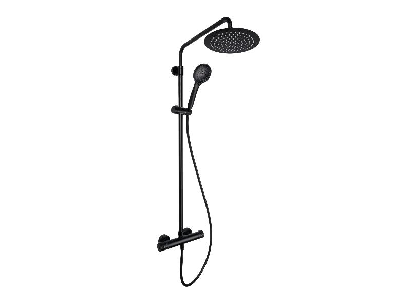 SET THERMO-15 + SLOUP OLO BLACK – sprchový set s termostatickou baterií, černá barva