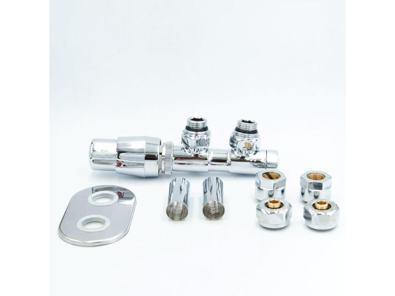 TERM-SET-LC, středový ventil Z4, barva chrom, levé provedení, komplet set