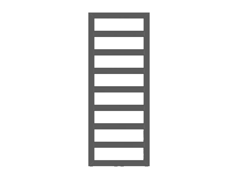 radiátor GLASGOW 500 x 1700 mm, C16 anthracite old, středové připojení 50 mm