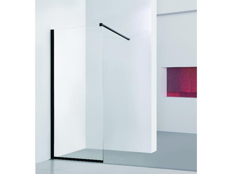 LAGOS BLACK 80x195 cm, černá barva, čiré sklo