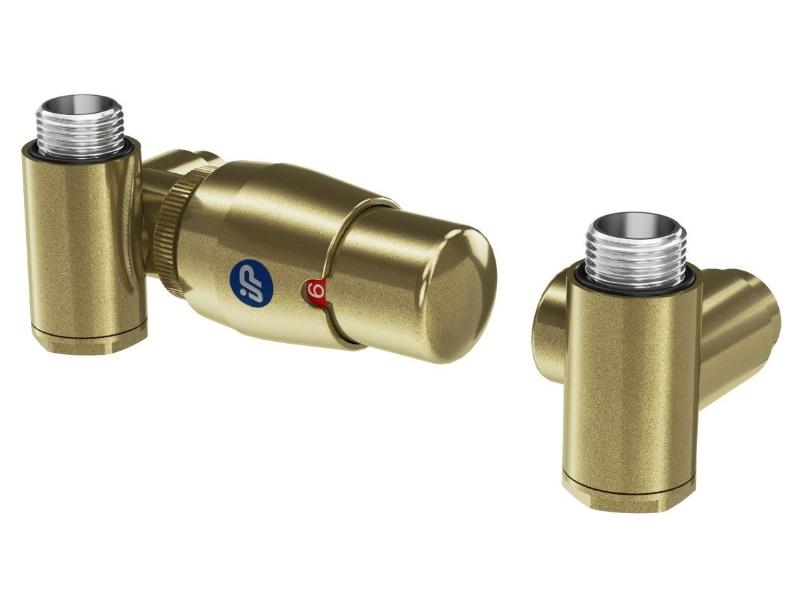 INTER-SET-LMG, rohový ventil Z8, barva C84 zlatá matná, levé provedení, komplet set