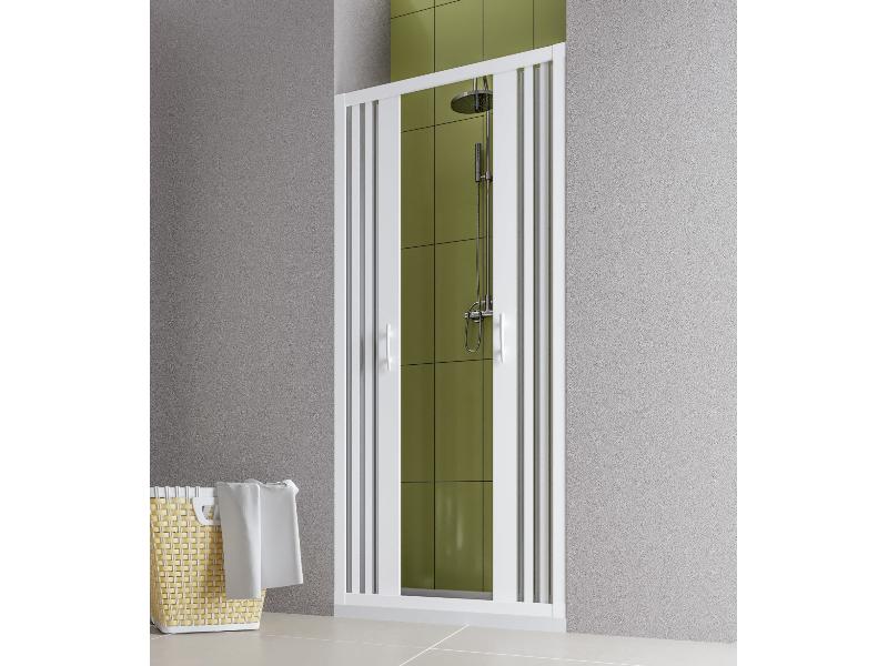 FLEX - MARTE NEW, sprchová zástěna, 160-140x185 cm, zavírání do středu