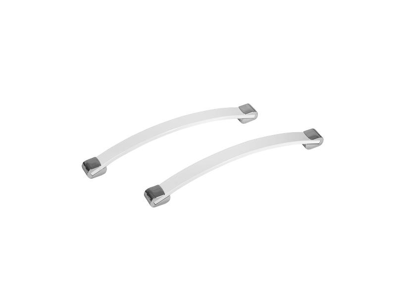 Madlo FLEX k vanám Besco - chrom + bílá barva, délka 23 cm