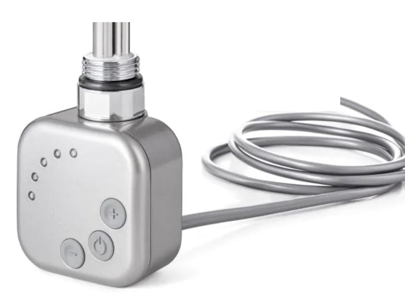 Topná tyč BURGH2RK - elektrická topná tyč, 120W, matný chrom, rovný kabel