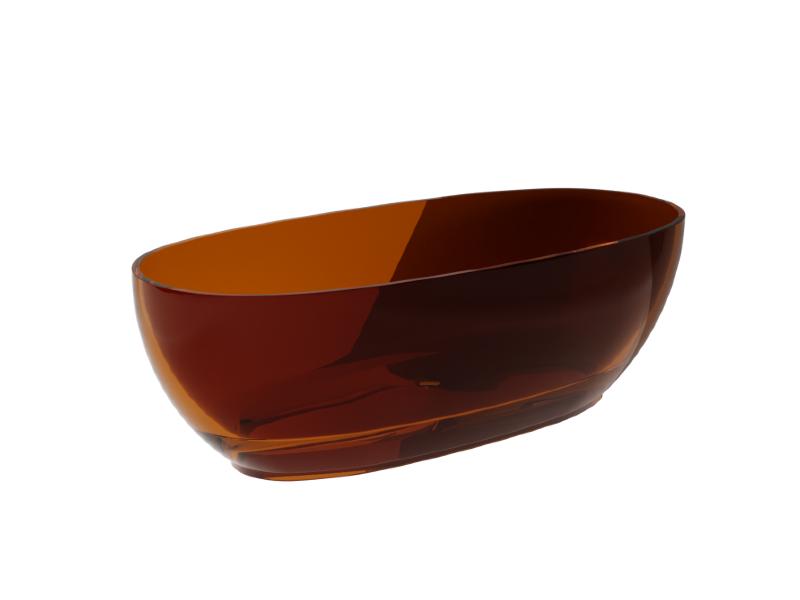 vana volně stojící ze san. kompozitu MEXA, 1700 × 780 mm, hnědá barva, sifon chrom