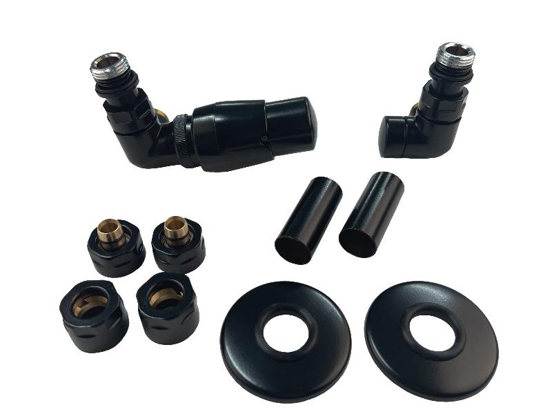 CLASSIC-SET-LB, rohový ventil Z2, barva černá, levé provedení, komplet set