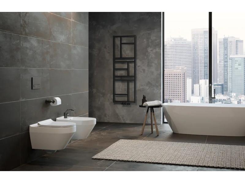 radiátor MONDRIAN 400 x 1140 mm C31 black mat, středové připojení 50 mm