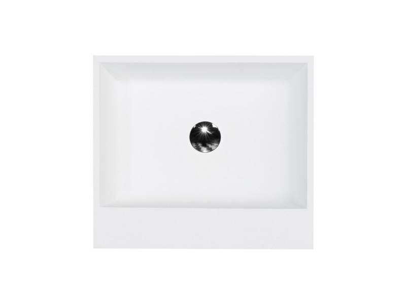 umyvadlo volně stojící VERA, z litého mramoru, 500x420x850 mm, GLAM02 stříbrná barva / bílá barva