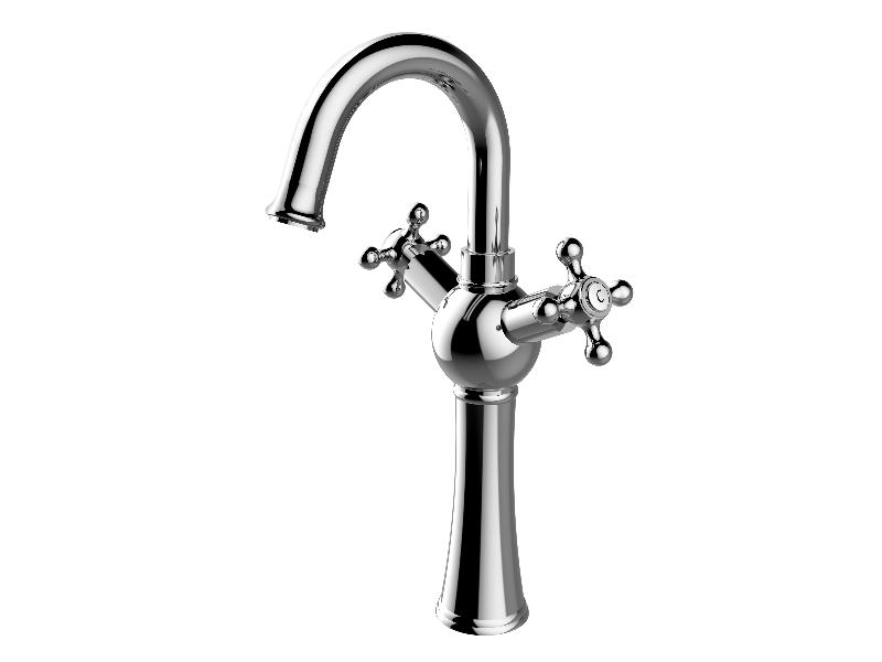 Vysoká stojánková umyvadlová baterie, RETRO I, chrom (výška 362 mm)