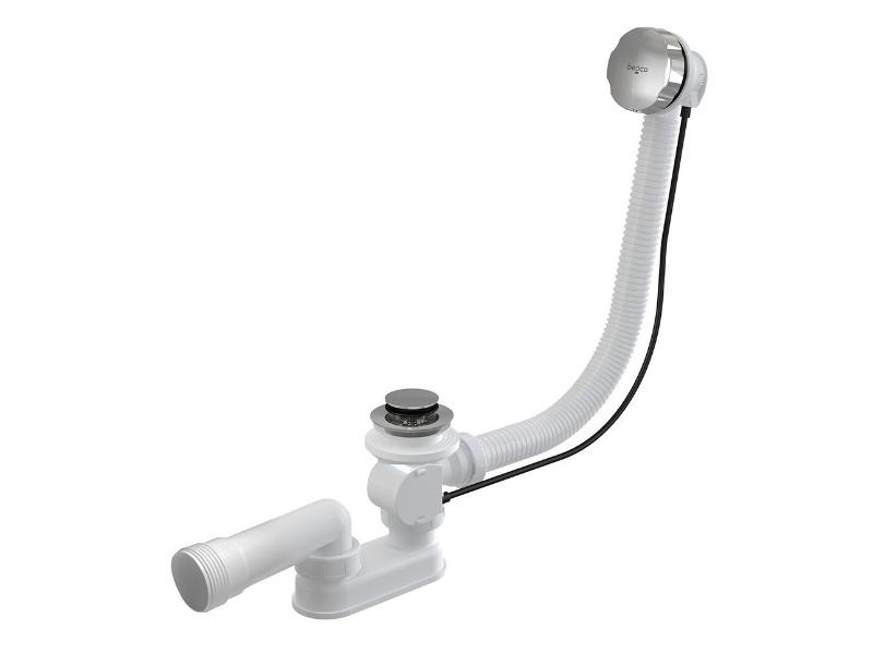 Vanový sifon automat s přepadem, chrom